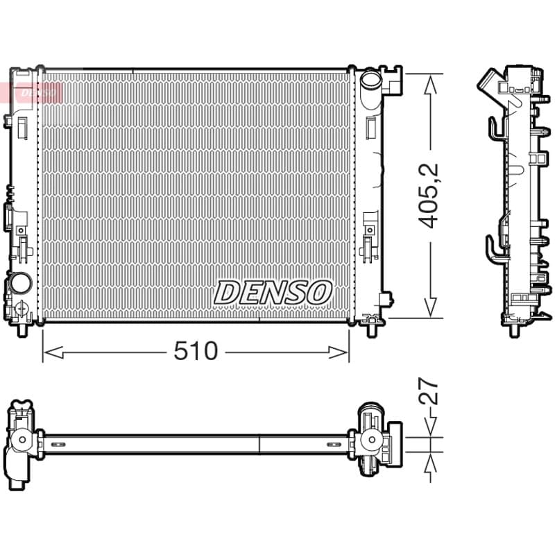 DENSO radiatorius, variklio aušinimas DRM46076