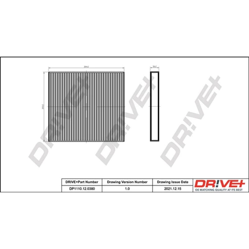 DRVE filtras, salono oras DP1110.12.0380
