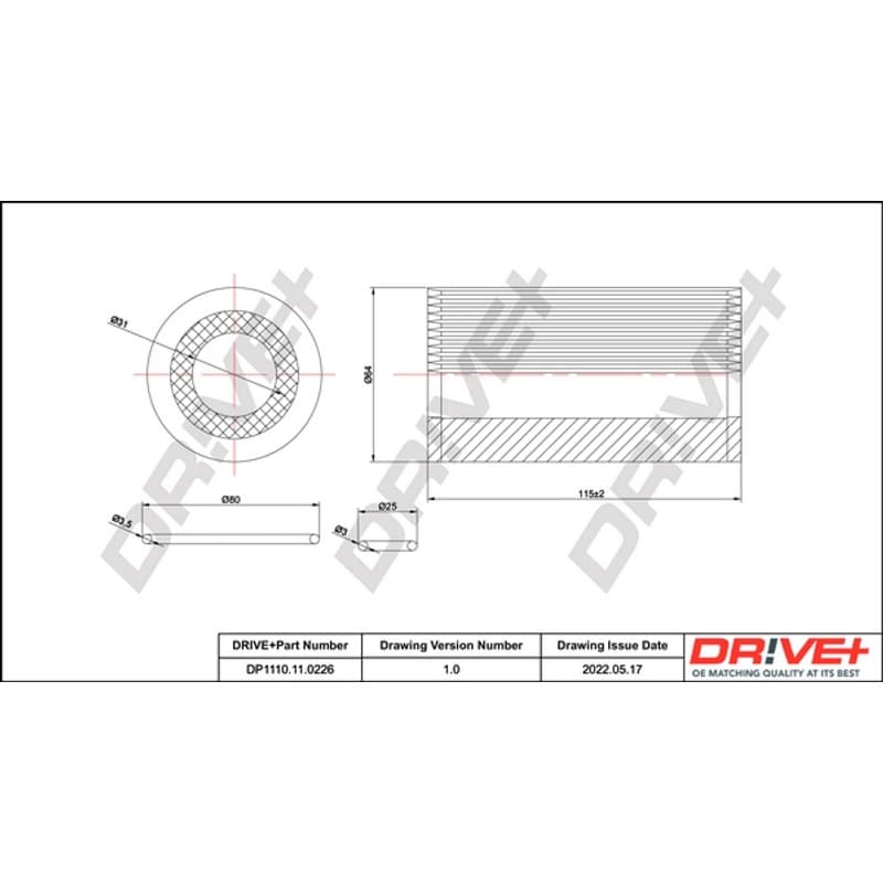 DRVE alyvos filtras DP1110.11.0226