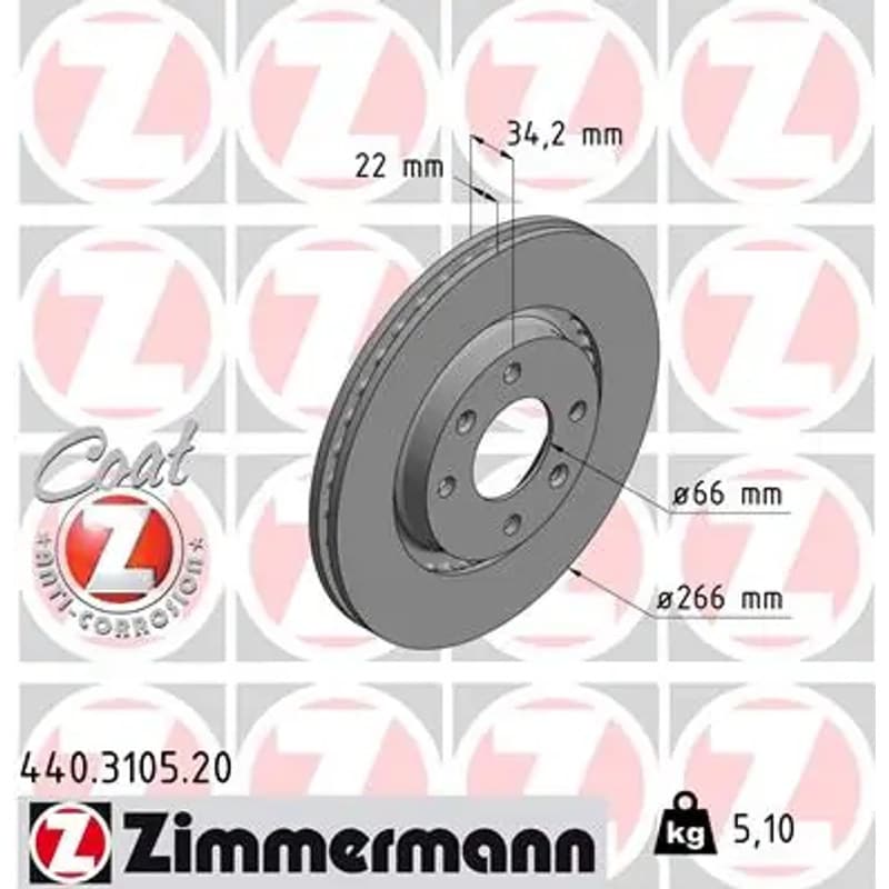 ZIMMERMANN stabdžių diskas 440.3105.20