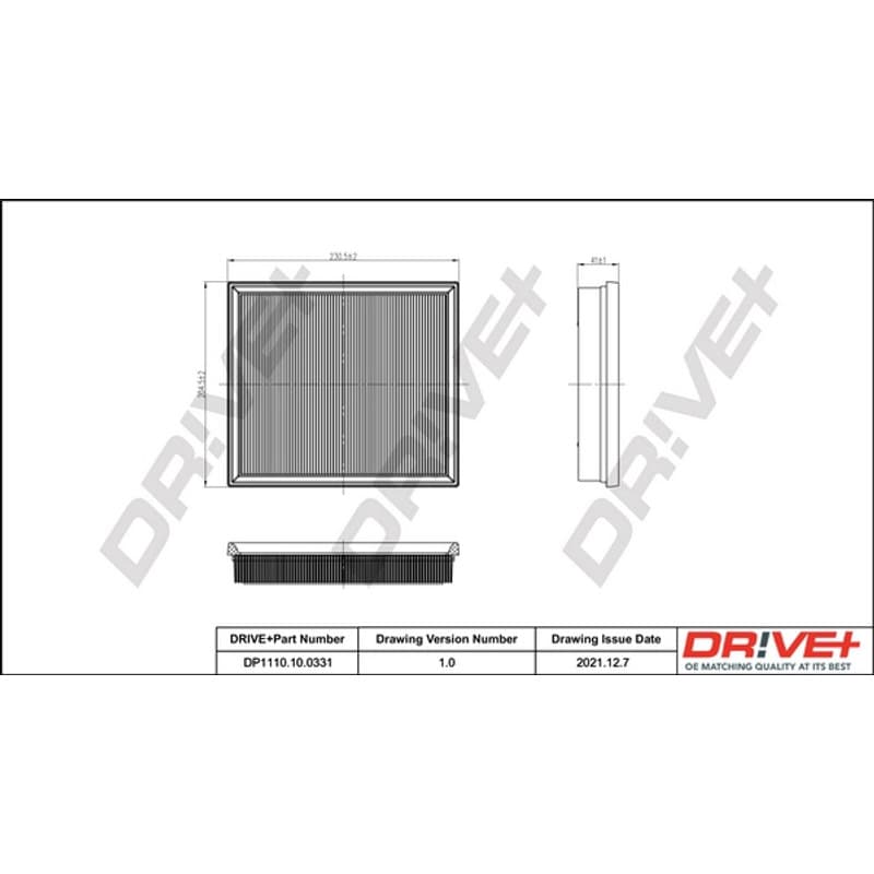 DRVE DP1110.10.0331 oro filtras
