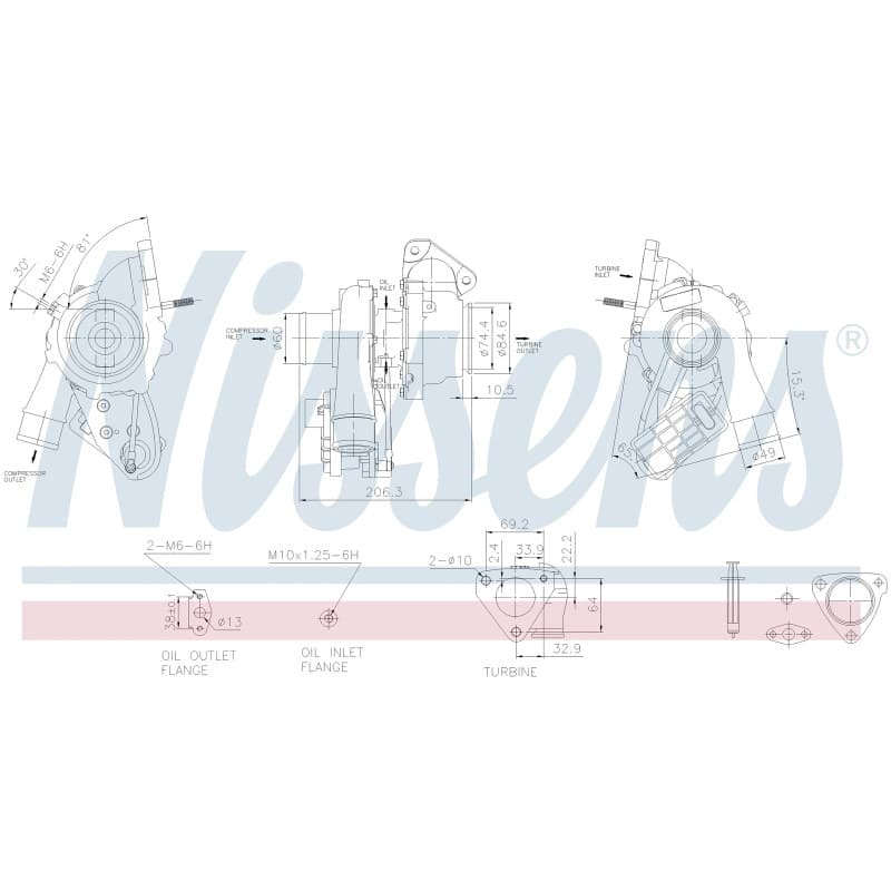 NISSENS kompresorius, įkrovimo sistema 93284