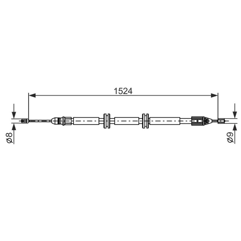 BOSCH 1 987 482 888 trosas, stovėjimo stabdys