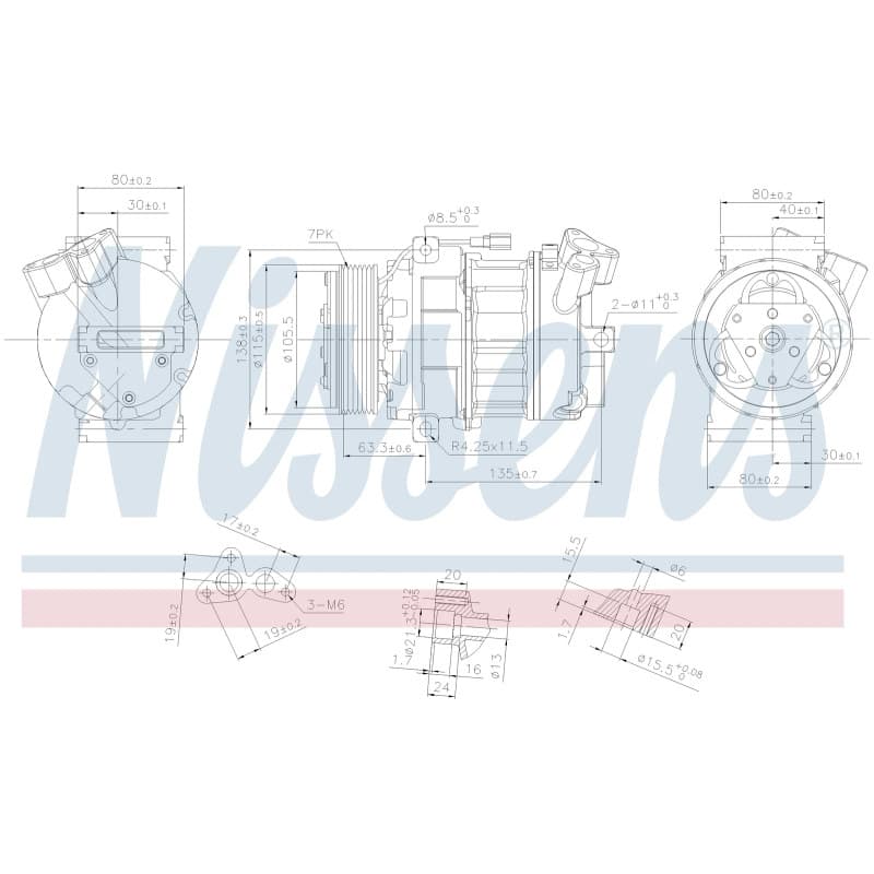 NISSENS kompresorius, oro kondicionierius 890269