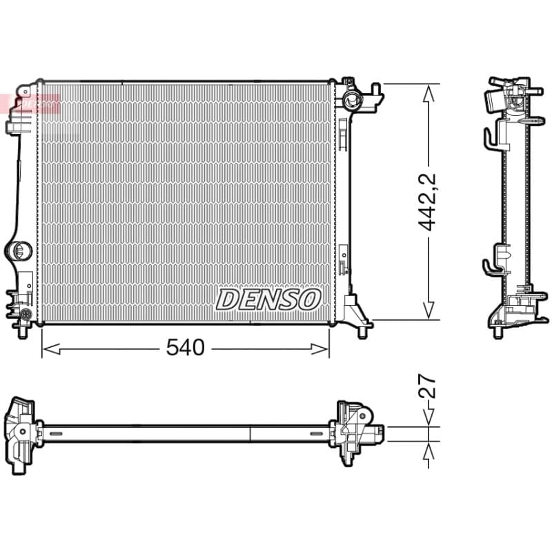 DENSO radiatorius, variklio aušinimas DRM23115