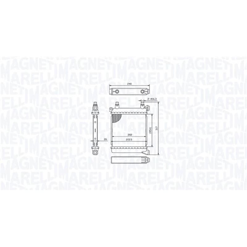 MAGNETIMARELLI radiatorius, variklio aušinimas 350213214500