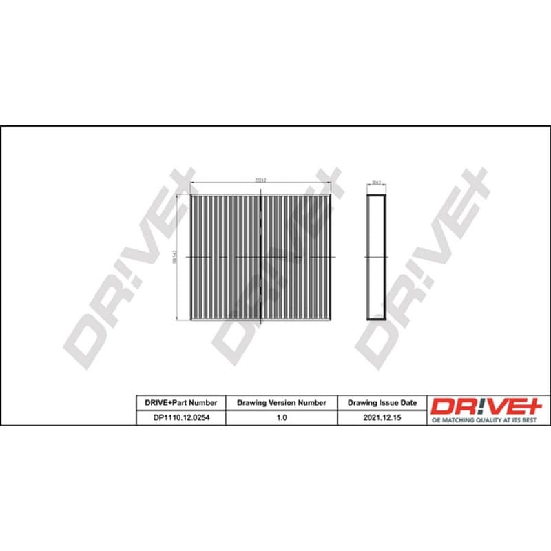 DRVE filtras, salono oras DP1110.12.0254
