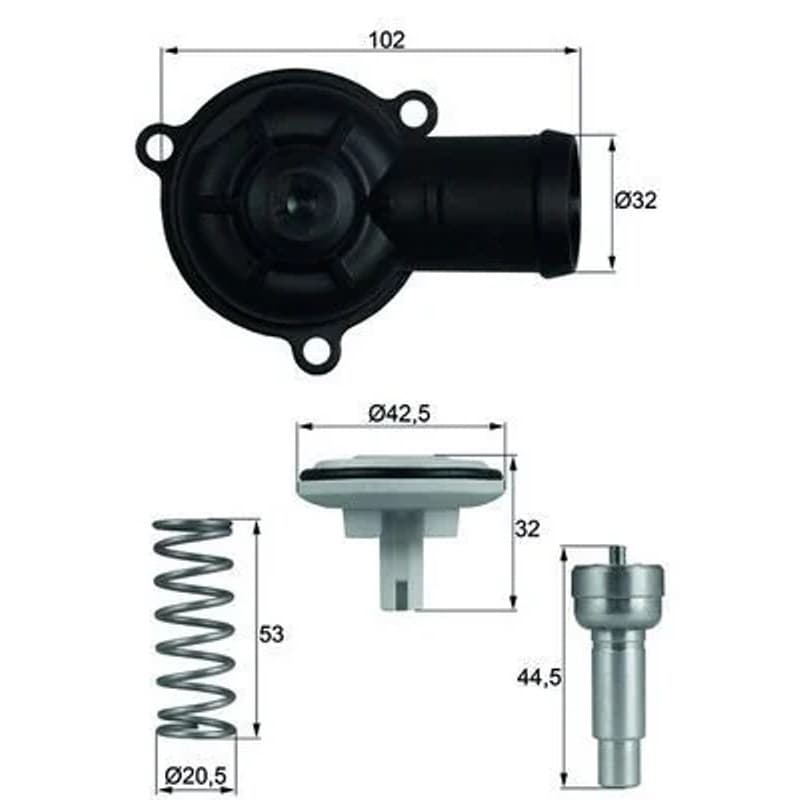 MAHLE TI 220 87D termostatas, aušinimo skystis