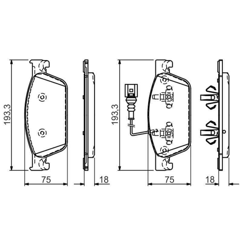 BOSCH 0 986 494 553 stabdžių trinkelių rinkinys, diskinis stabdys
