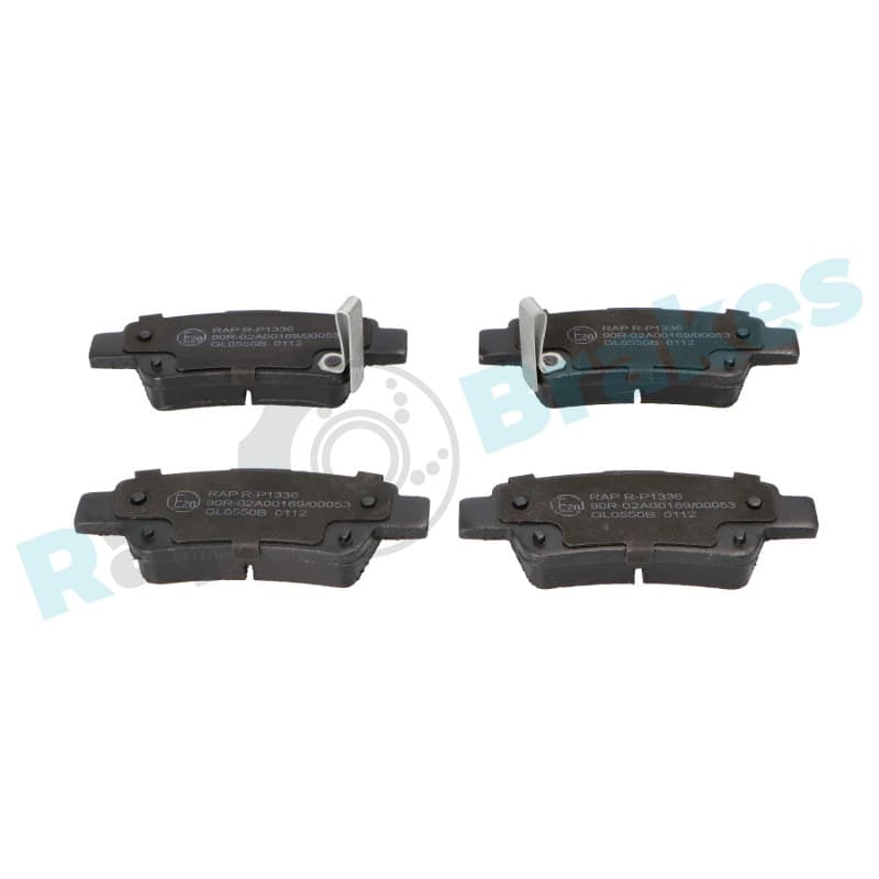 RAPBRAKES stabdžių trinkelių rinkinys, diskinis stabdys R-P1336