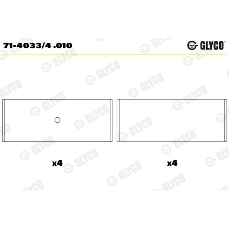 GLYCO guoliai dideliu galu 71-4033/4 .010
