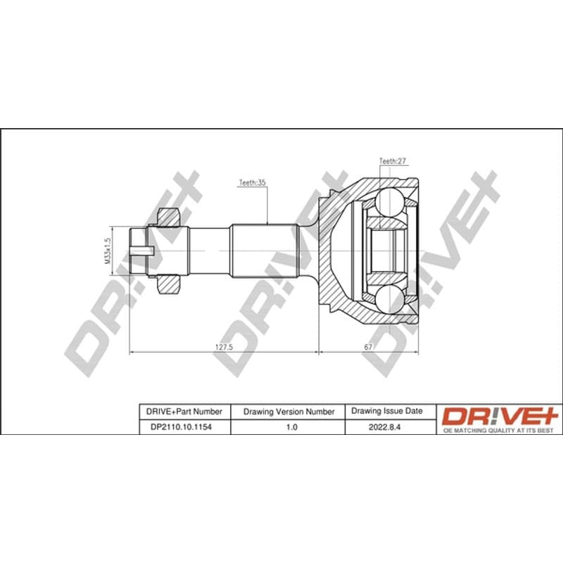 DRVE jungčių komplektas, kardaninis velenas DP2110.10.1154