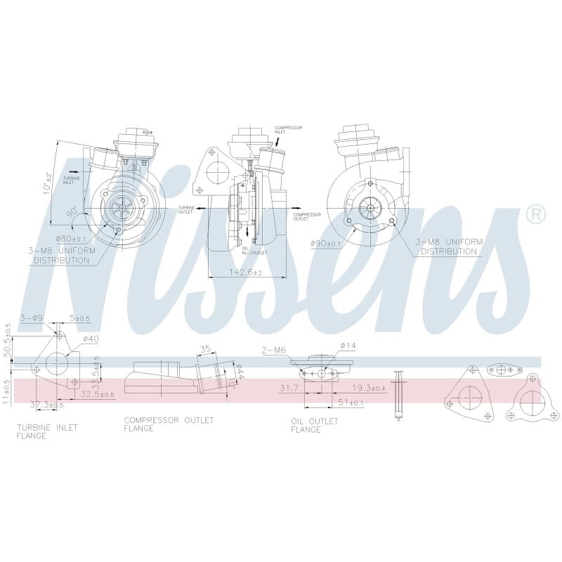 NISSENS kompresorius, įkrovimo sistema 93229