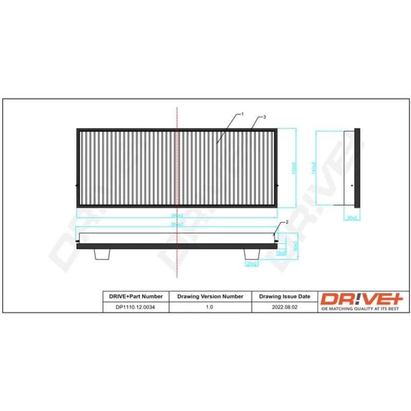 DRVE filtras, salono oras DP1110.12.0034