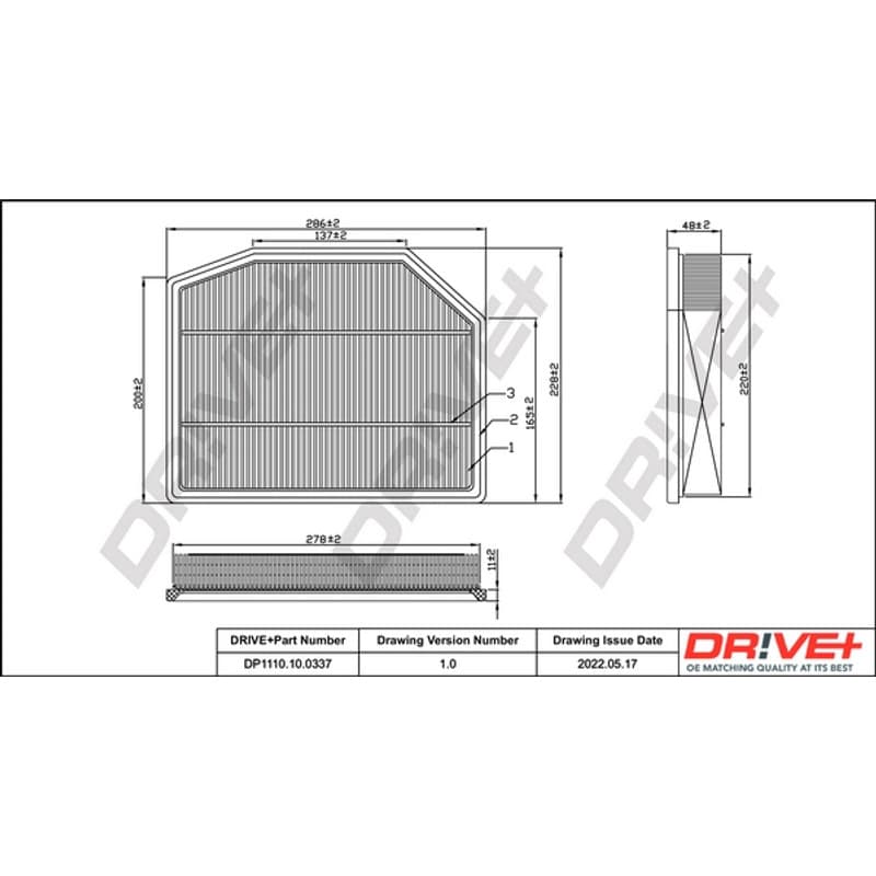 DRVE oro filtras DP1110.10.0337