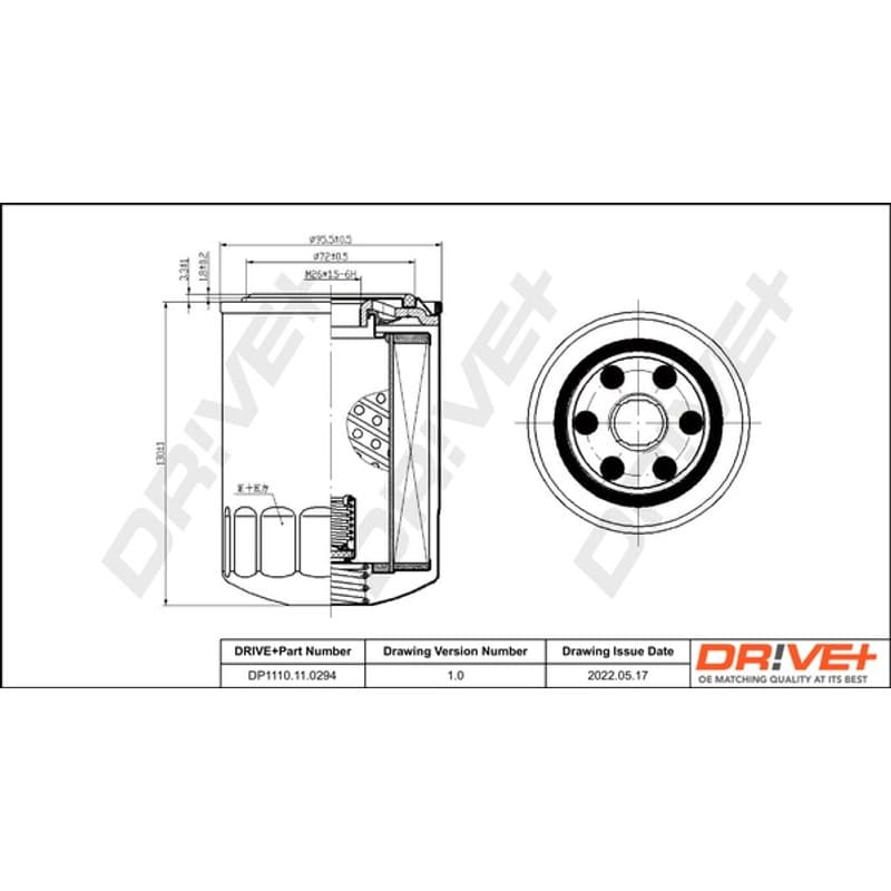 DRVE alyvos filtras DP1110.11.0294