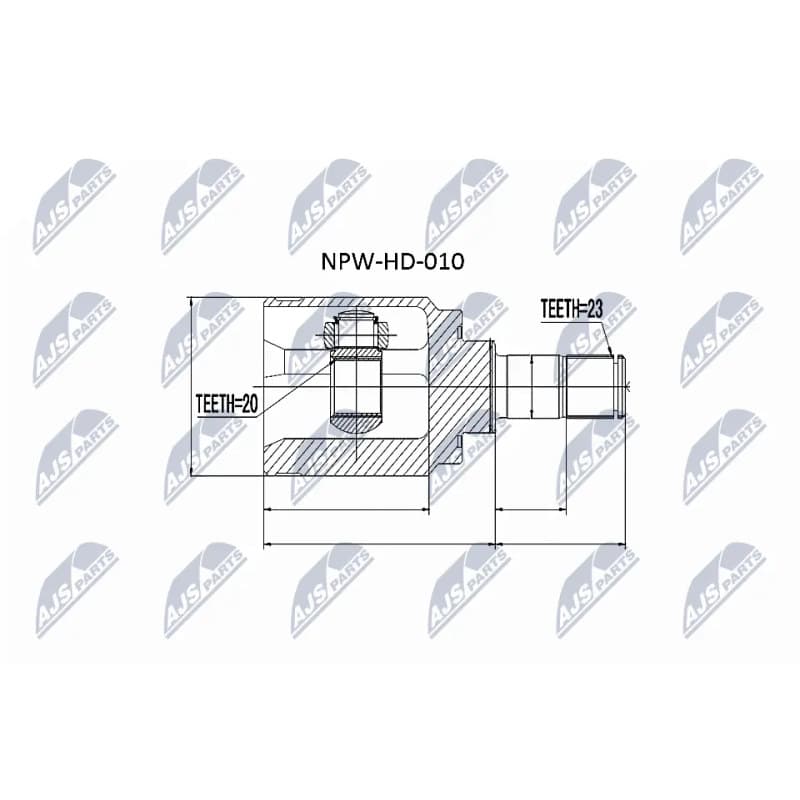 NTY jungčių komplektas, kardaninis velenas NPW-HD-010
