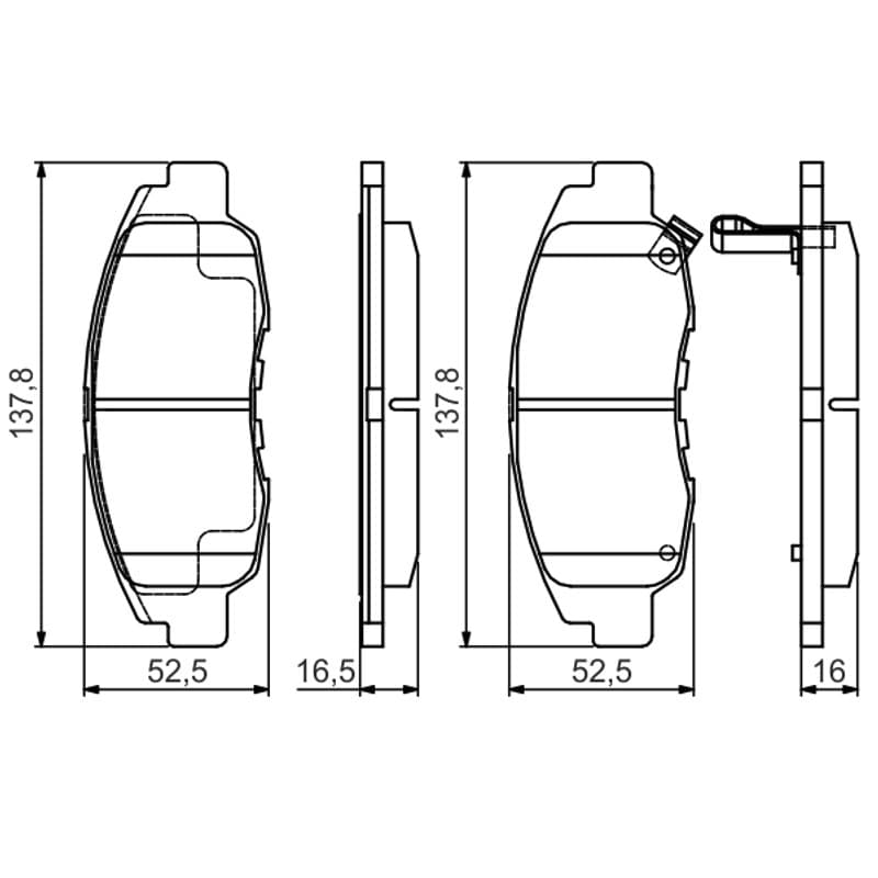 BOSCH 0 986 495 153 stabdžių trinkelių rinkinys, diskinis stabdys