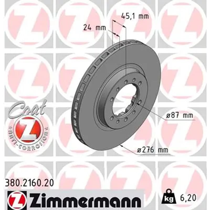 ZIMMERMANN stabdžių diskas 380.2160.20
