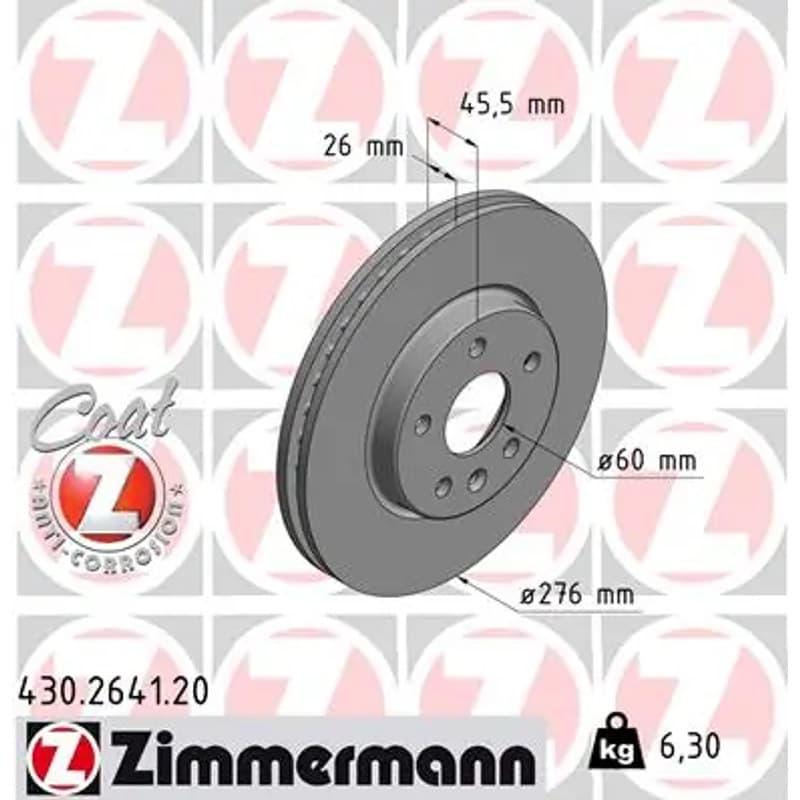 ZIMMERMANN stabdžių diskas 430.2641.20