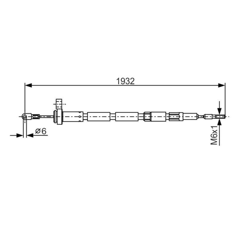 BOSCH 1 987 477 346 trosas, stovėjimo stabdys