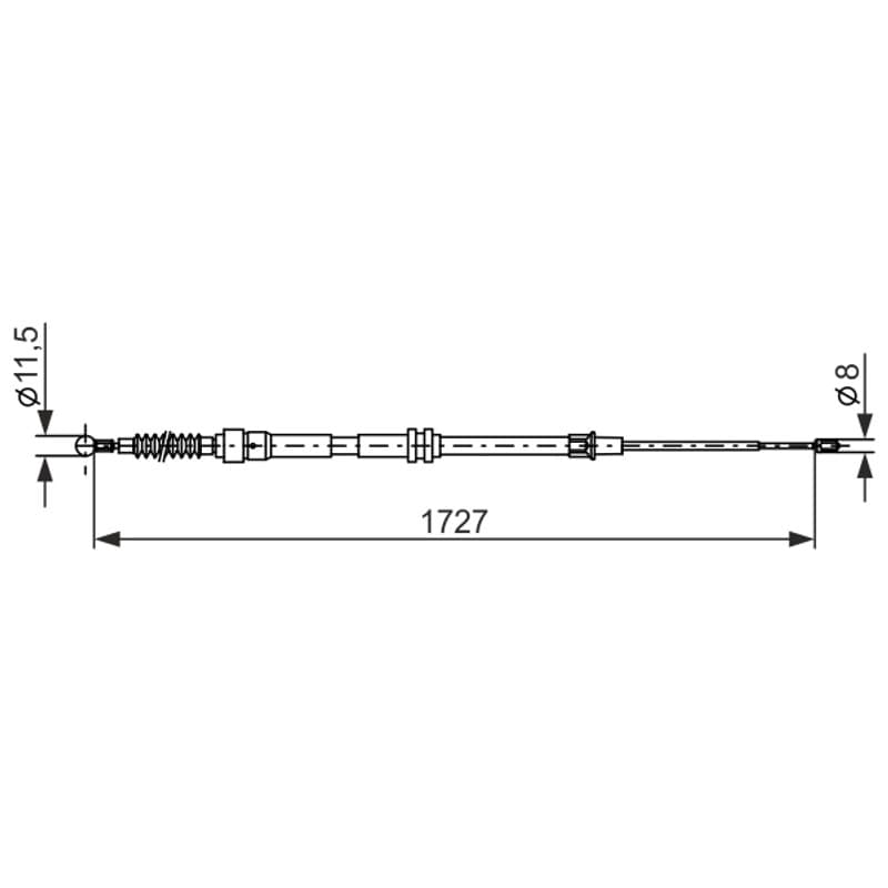 BOSCH 1 987 482 872 trosas, stovėjimo stabdys