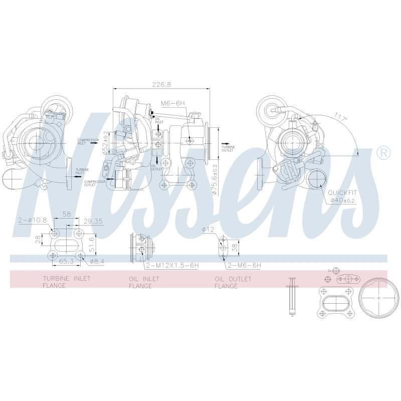 NISSENS kompresorius, įkrovimo sistema 93442
