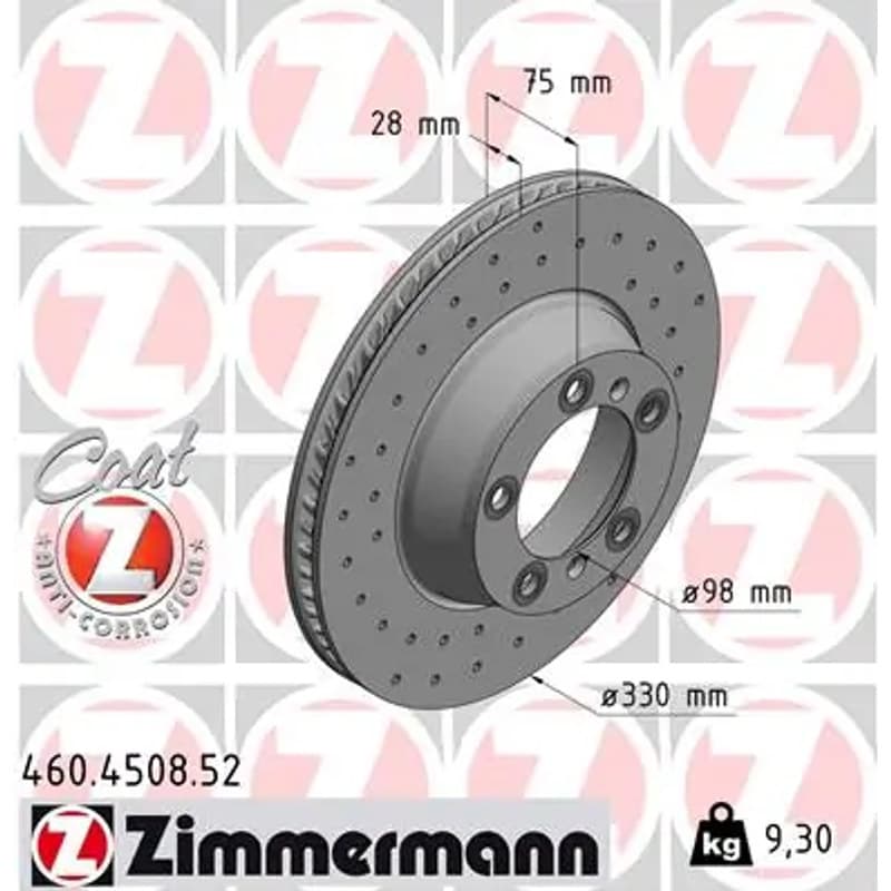 ZIMMERMANN stabdžių diskas 460.4508.52