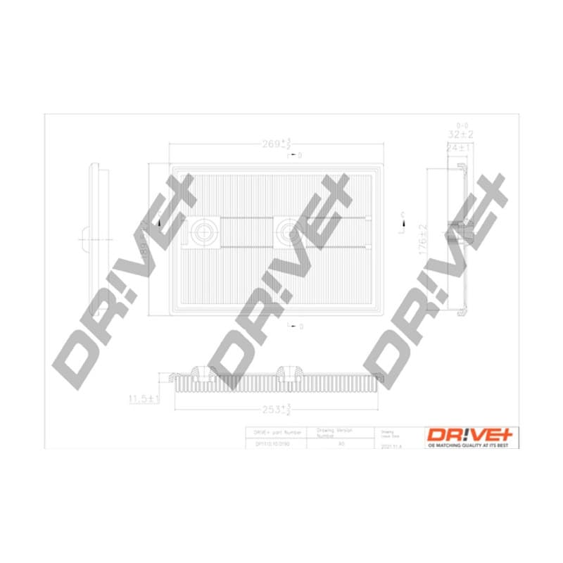 DRVE DP1110.10.0190 oro filtras