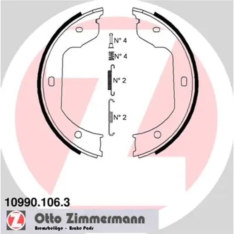 ZIMMERMANN stabdžių trinkelių komplektas, stovėjimo stabdis 10990.106.3