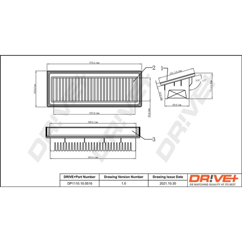 DRVE oro filtras DP1110.10.0516