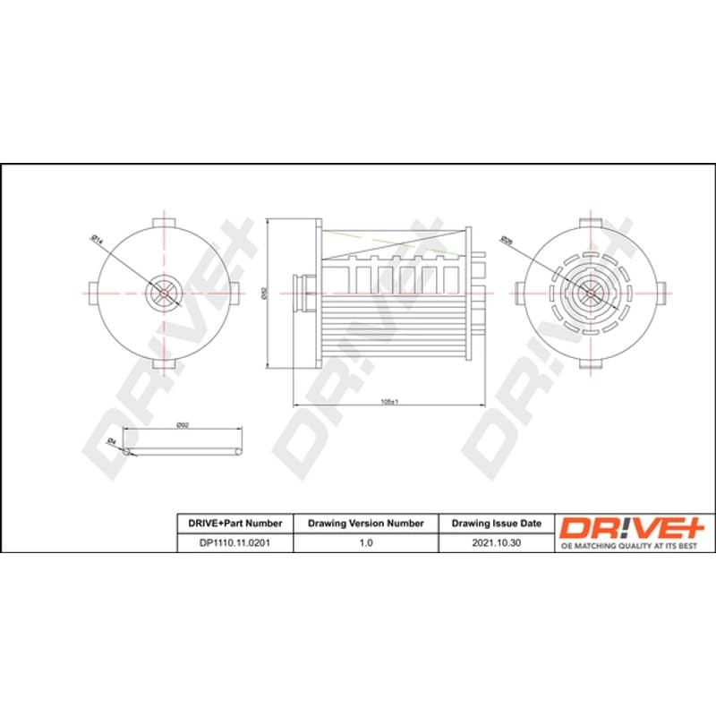 DRVE alyvos filtras DP1110.11.0201