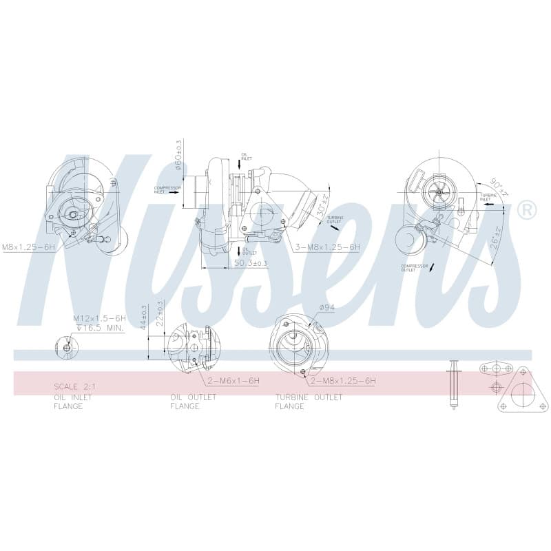 NISSENS kompresorius, įkrovimo sistema 93058