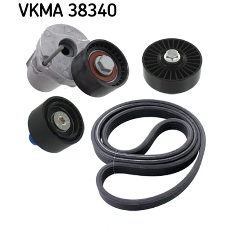 SKF VKMA 38340 V formos rumbuotas diržas, komplektas