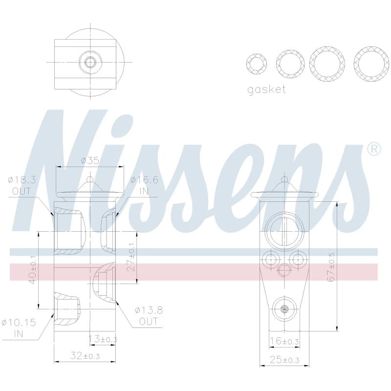 NISSENS išsiplėtimo vožtuvas, oro kondicionavimas 999433