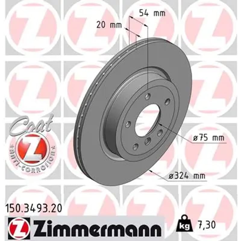 ZIMMERMANN stabdžių diskas 150.3493.20
