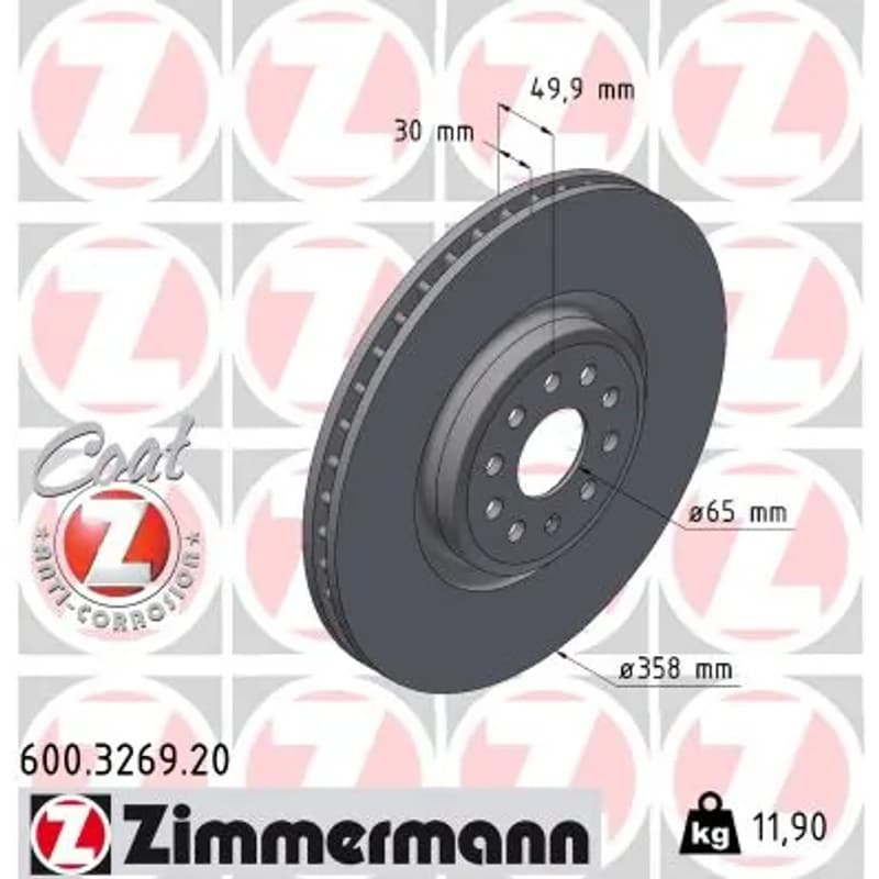 ZIMMERMANN stabdžių diskas 600.3269.20
