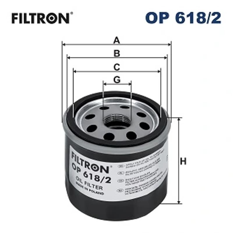 FILTRON alyvos filtras OP 618/2