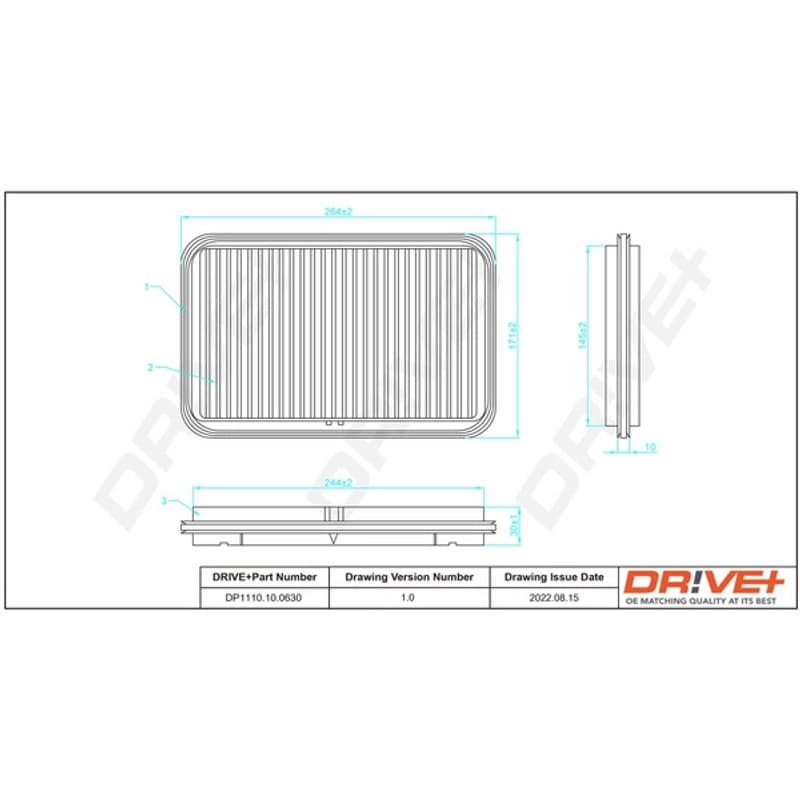 DRVE DP1110.10.0630 oro filtras