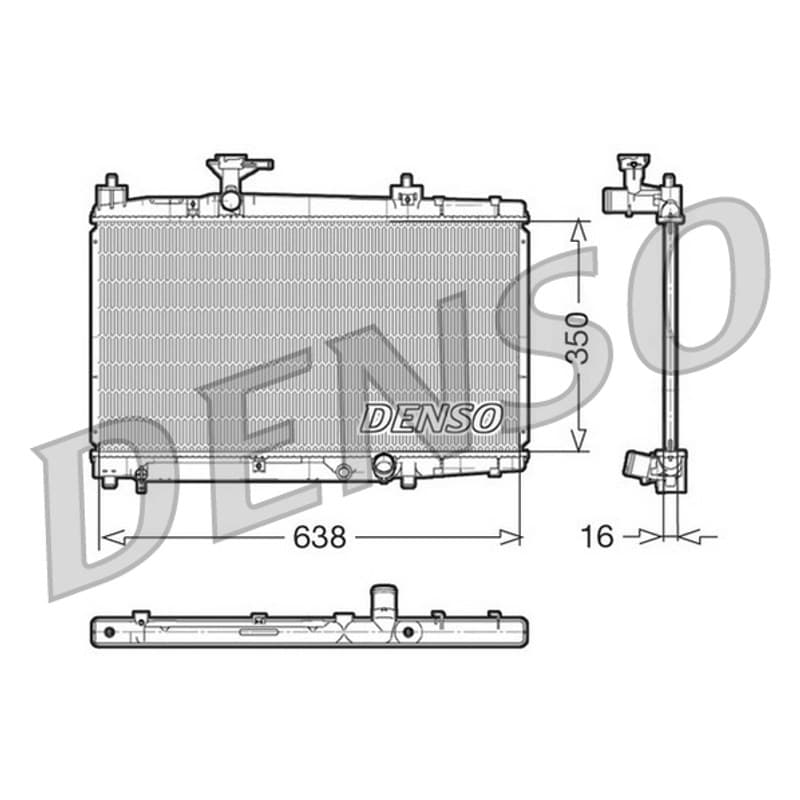 DENSO radiatorius, variklio aušinimas DRM50007