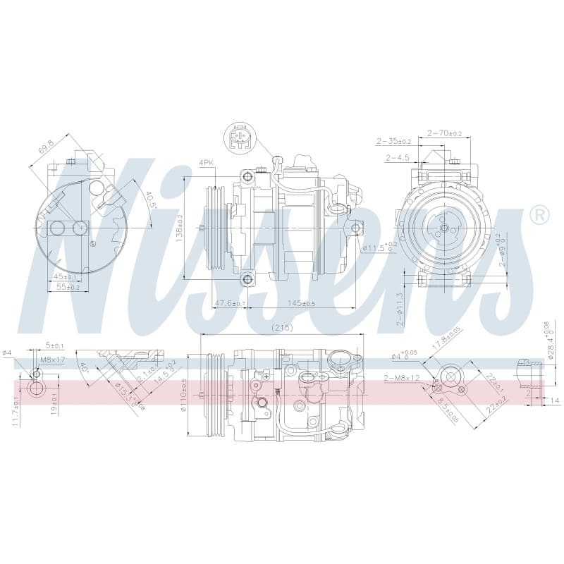 NISSENS kompresorius, oro kondicionierius 89359