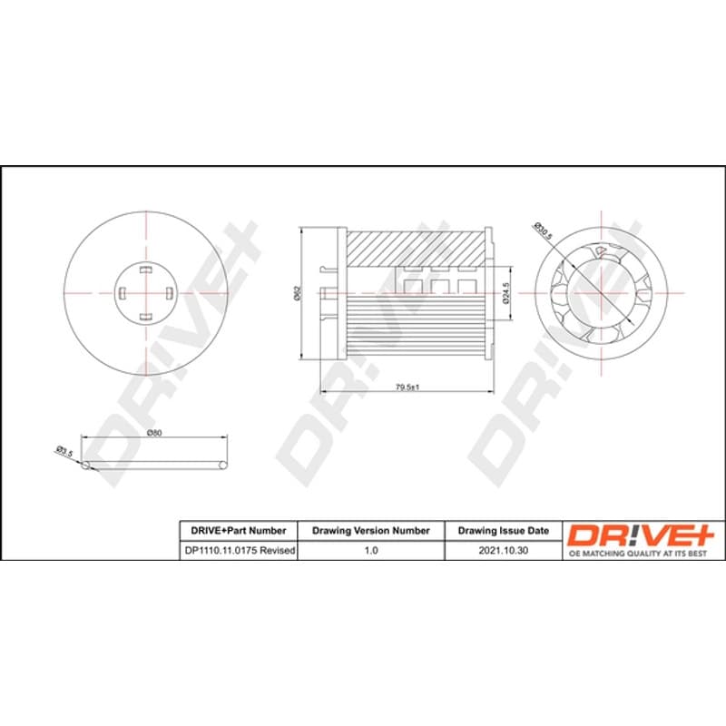 DRVE alyvos filtras DP1110.11.0175