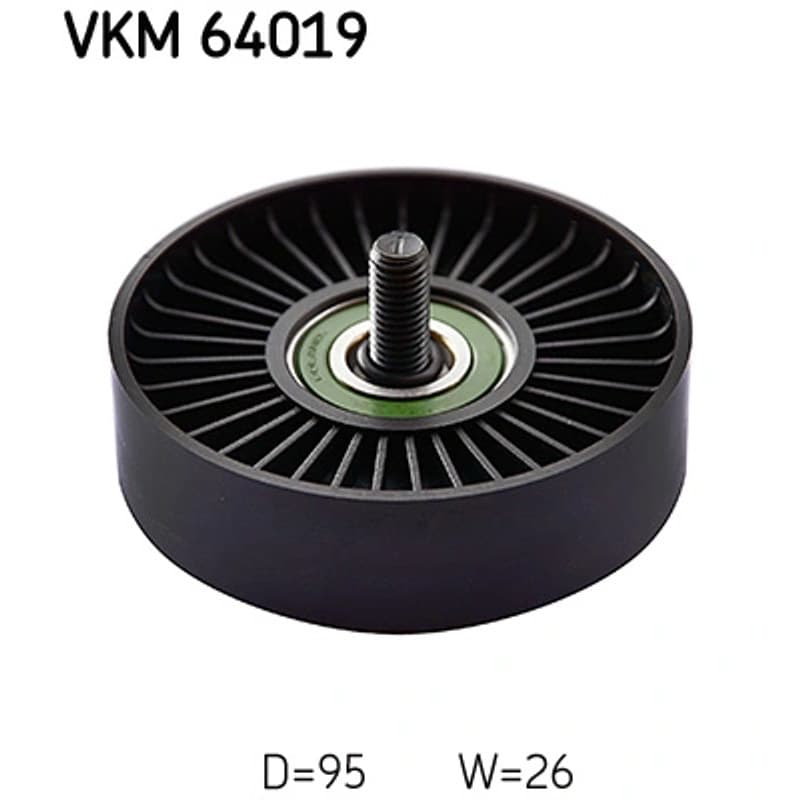 SKF VKM 64019 kreipiantysis skriemulys, V formos rumbuotas diržas