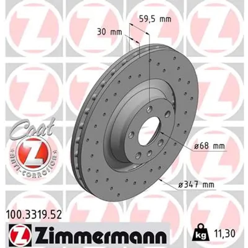 ZIMMERMANN stabdžių diskas 100.3319.52