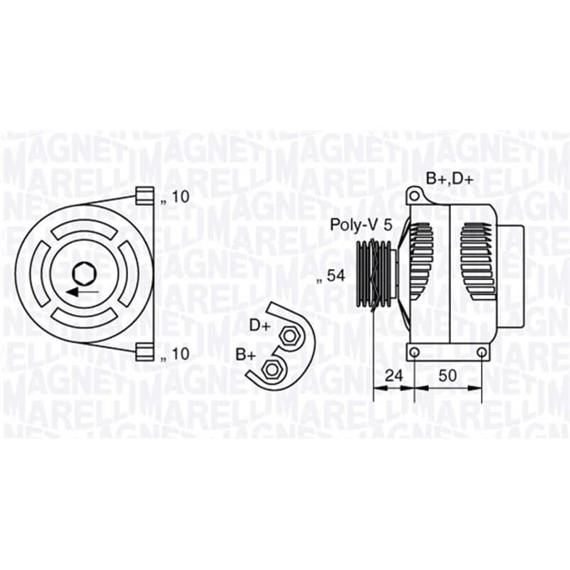 MAGNETIMARELLI 063377027010 kintamosios srovės generatorius