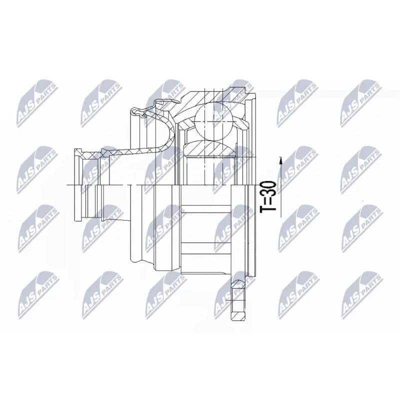 NTY jungčių komplektas, kardaninis velenas NPW-MS-056