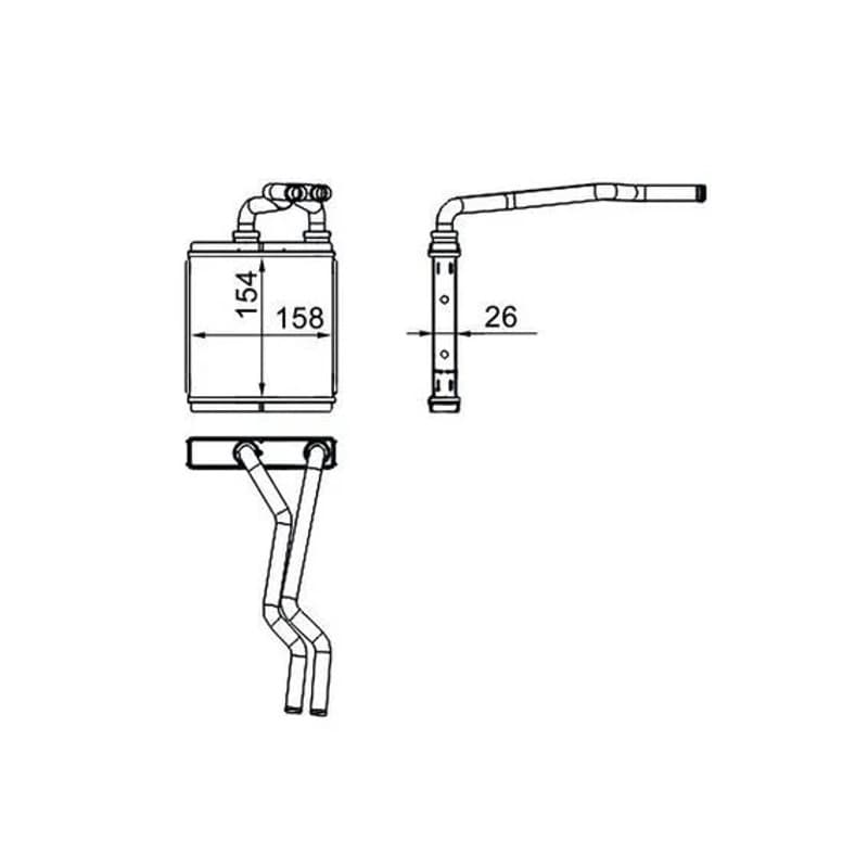 MAHLE AH 267 000S šilumokaitis, salono šildymas