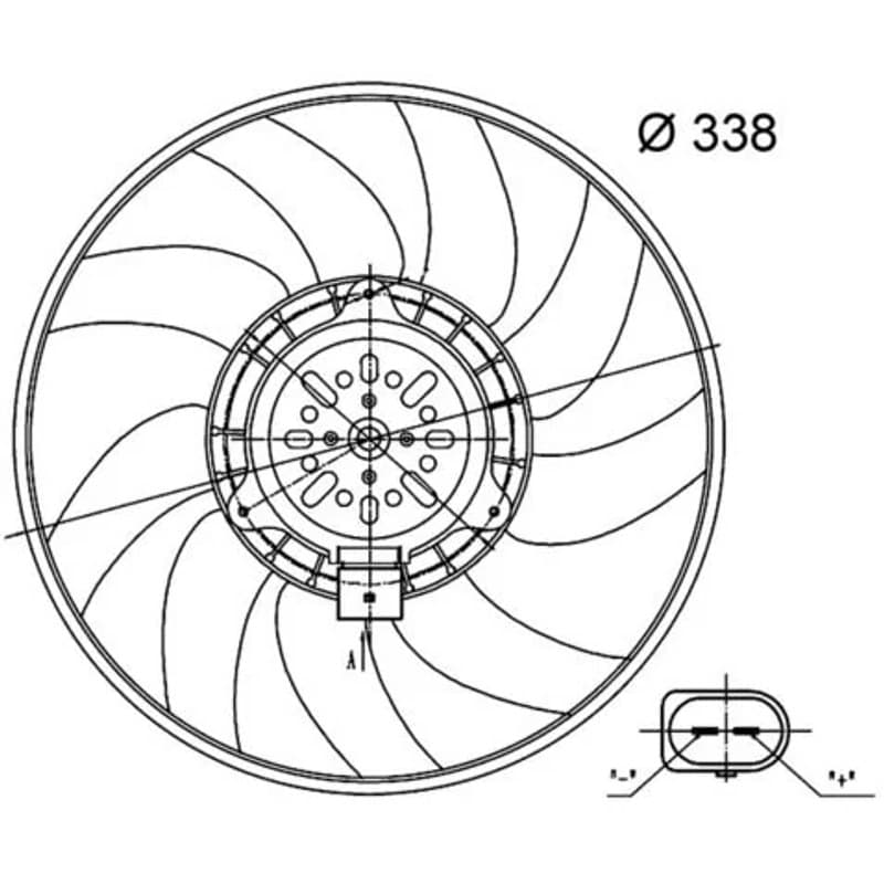 MAHLE CFF 33 000S ventiliatorius, radiatoriaus