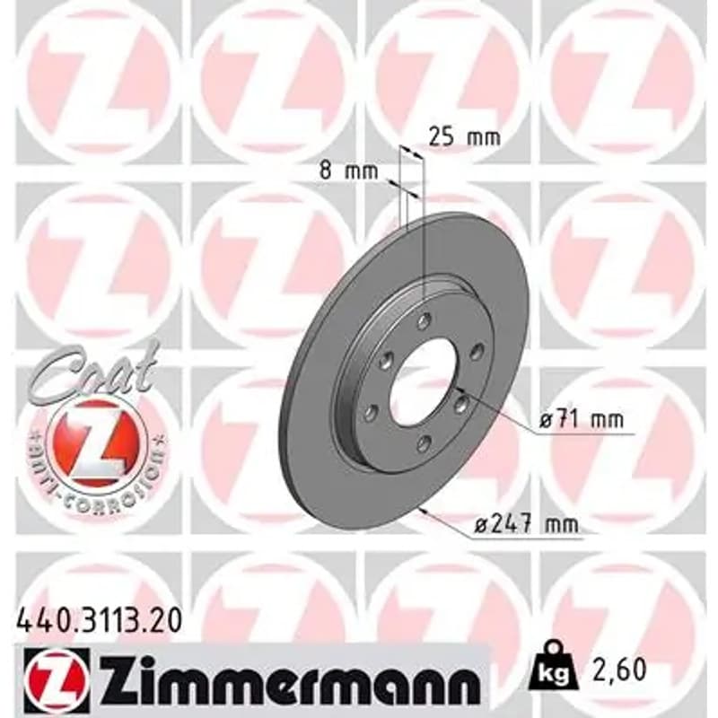 ZIMMERMANN stabdžių diskas 440.3113.20