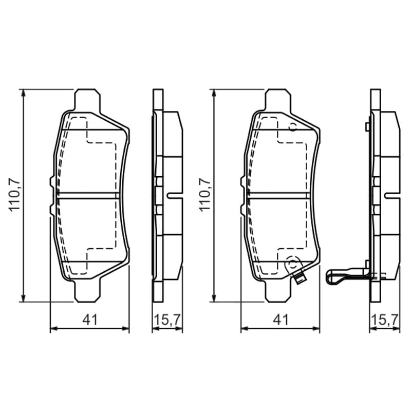 BOSCH 0 986 494 369 stabdžių trinkelių rinkinys, diskinis stabdys